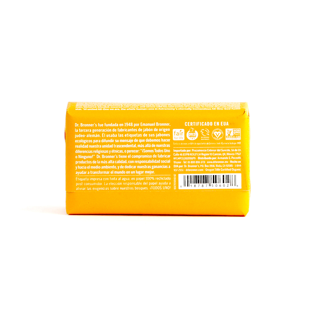 Jabón en barra de castilla cítrico 140 g Dr.Bronner’s
