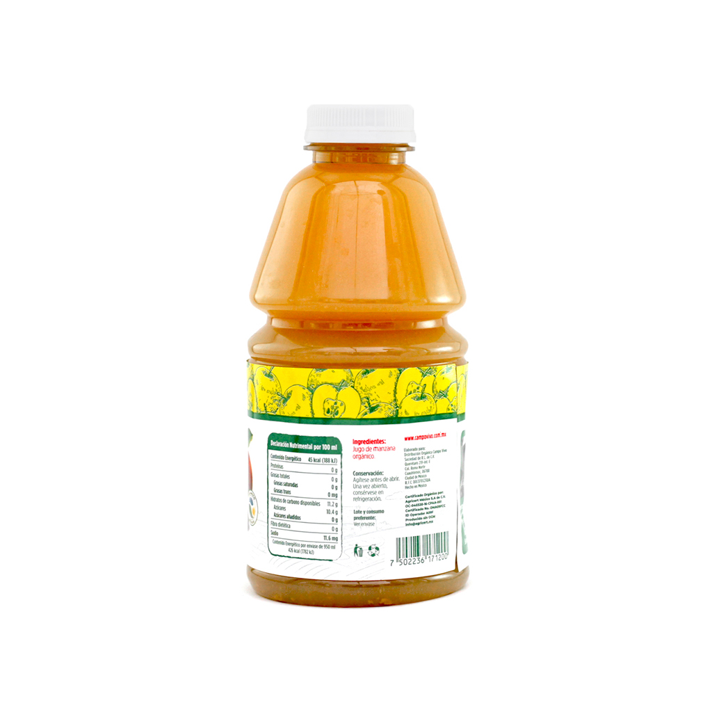 Jugo manzana  orgánico 950 ml Campo Vivo