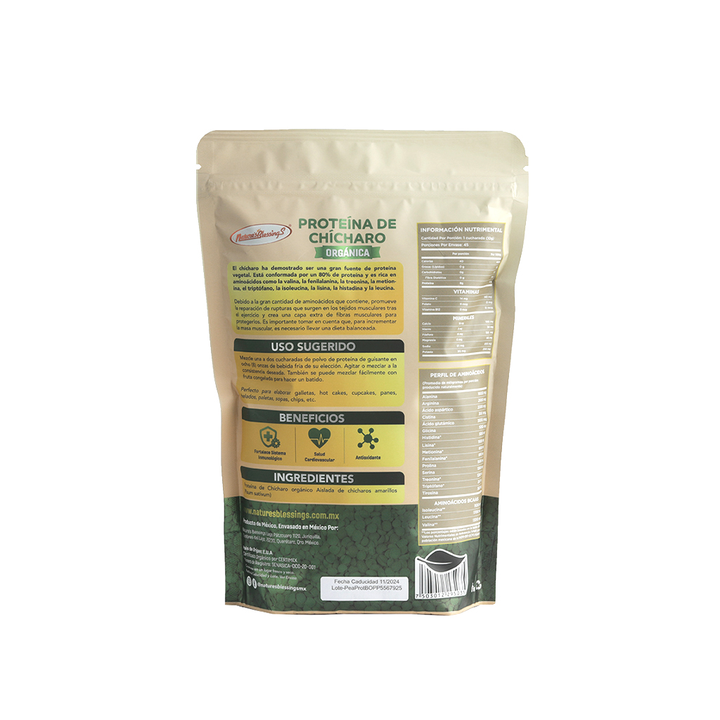 Proteína aislada de chícharo amarillo 450 g Nature's Blessings