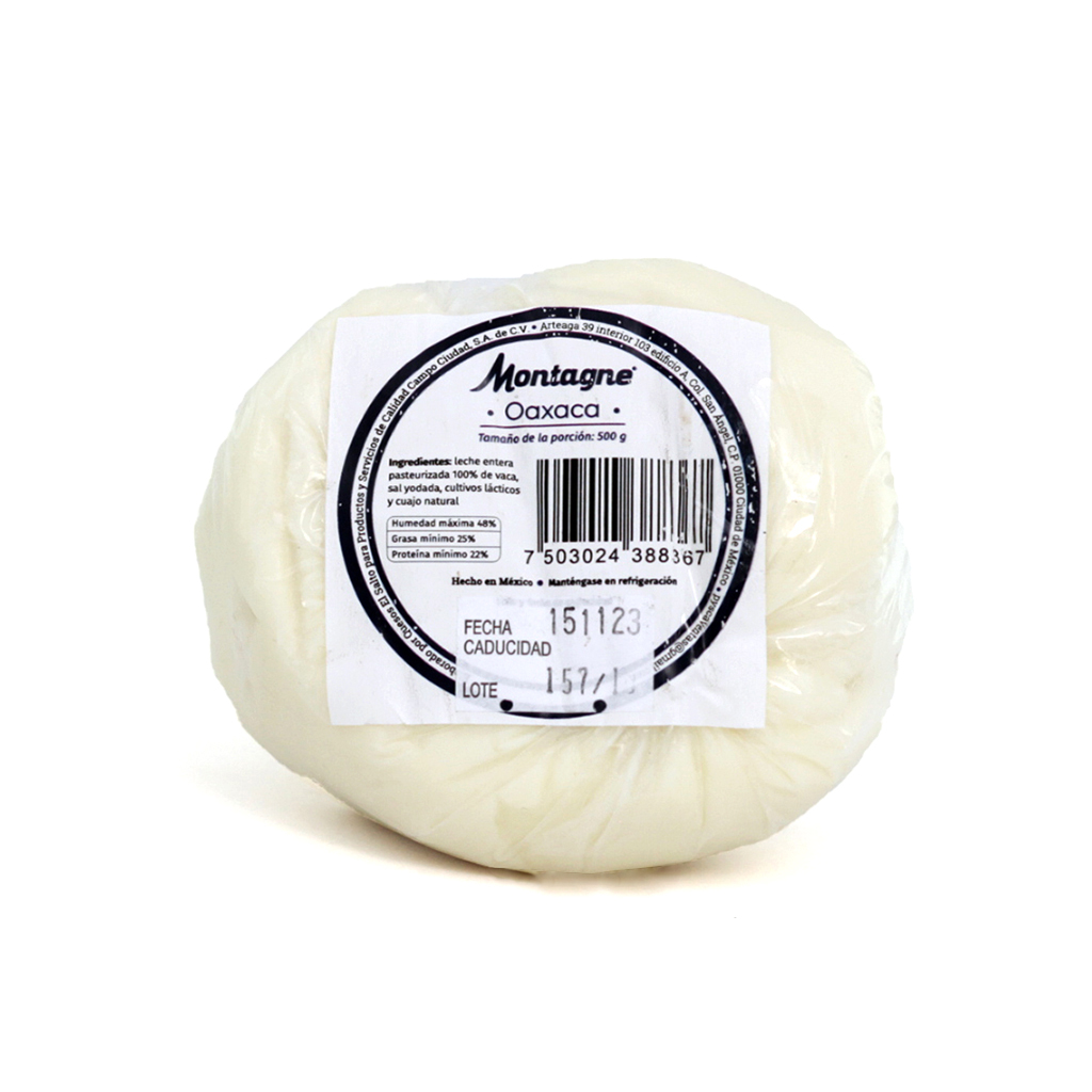 Queso oaxaca 500 g Montagne