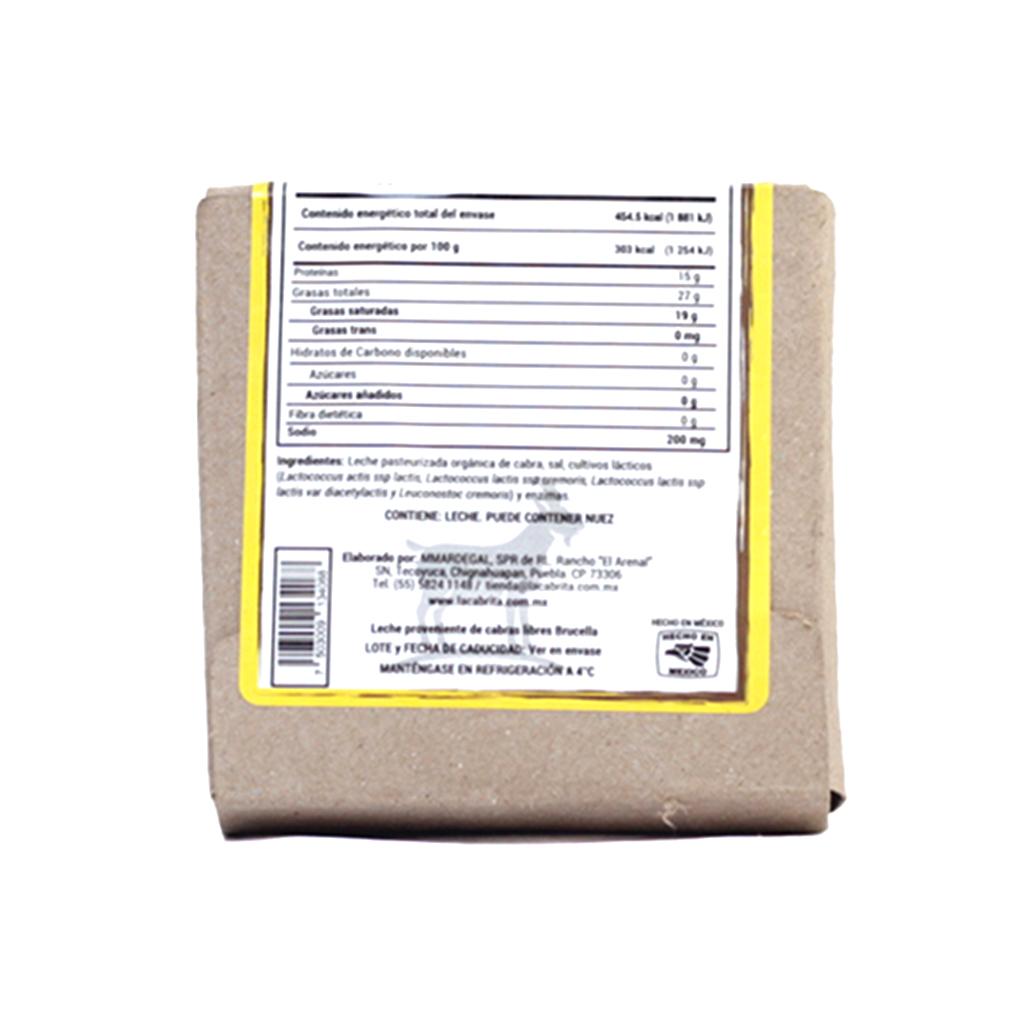 Queso untable Orgánico natural 150  G La Cabrita
