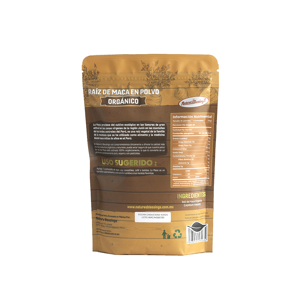 Raíz de maca gold en polvo 400 g Nature's Blessings