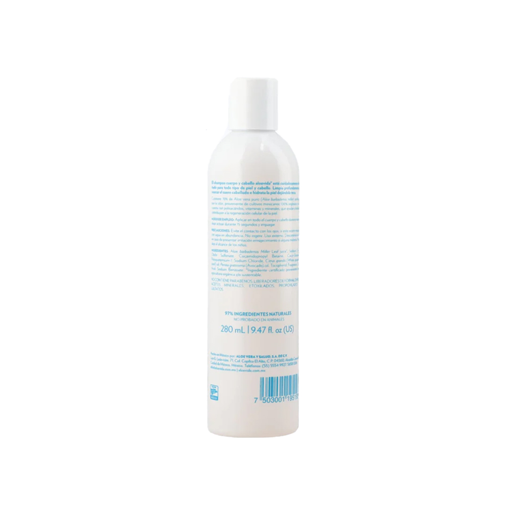 Shampoo cuerpo y cabello 280 ml Aloevida