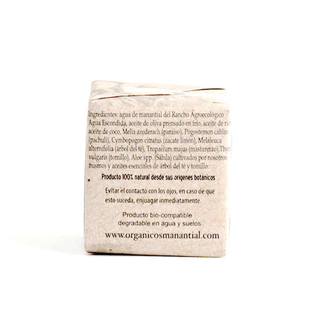 Shampoo en barra de árbol de té 90 g Manantial de las Flores