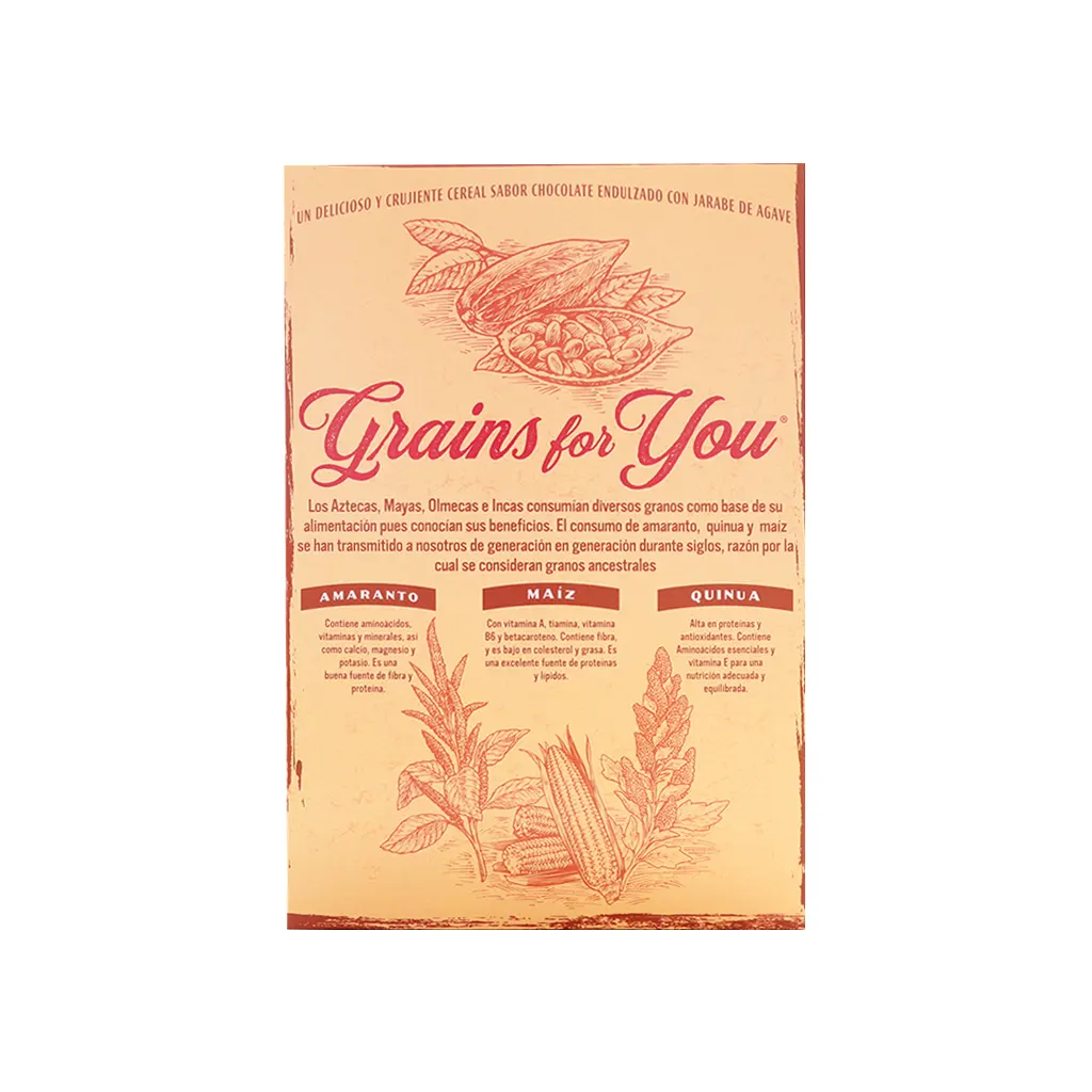 Cereal de granos sabor chocolate 325 g Vivente