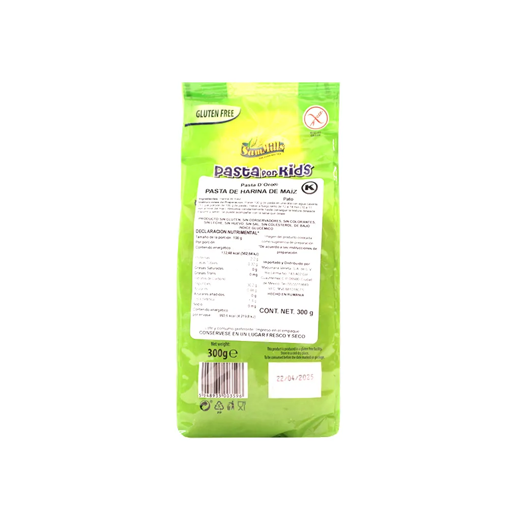 Pasta de maíz patos 300 g D'oro