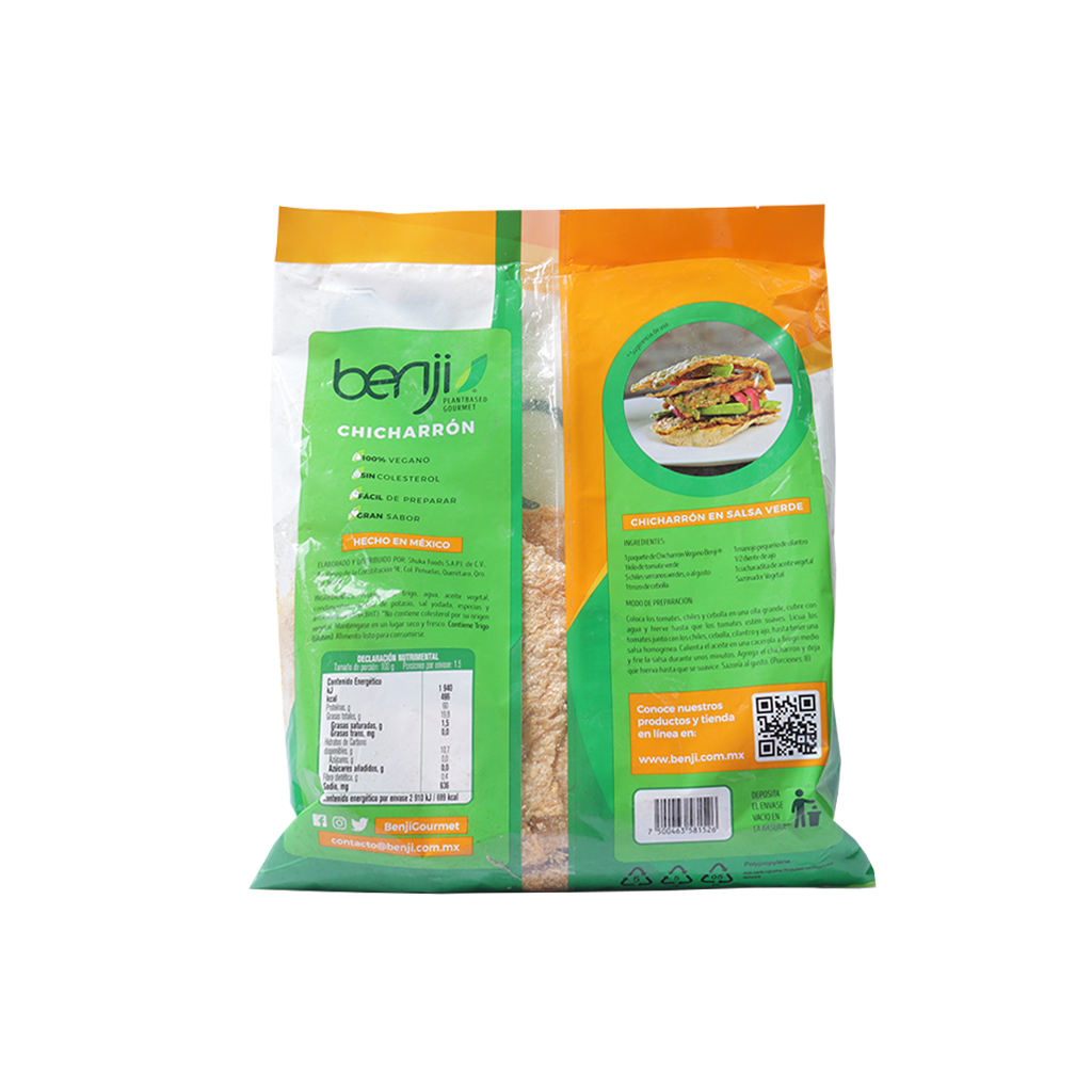 Chicharrón vegano de trigo 150 g Benji