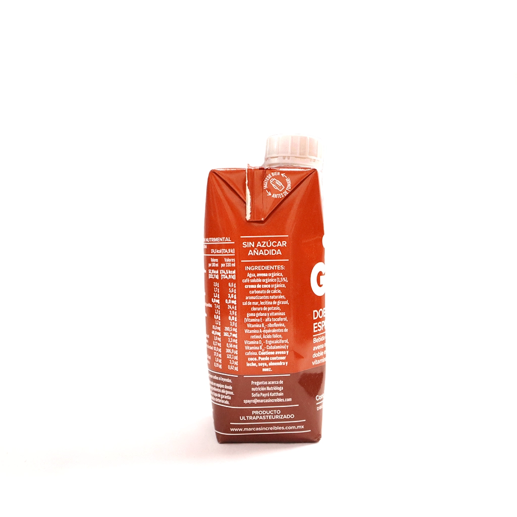 Bebida de avena con café espresso 330 ml Gud