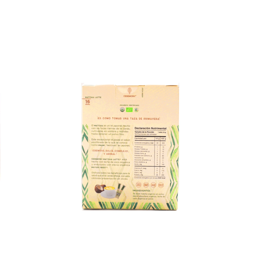 Té matcha latte con stevia 160 g Mayan Sweet