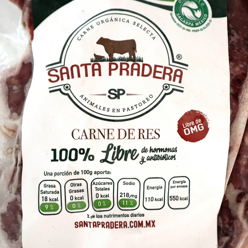 Arrachera premium de res 500 g Santa Pradera