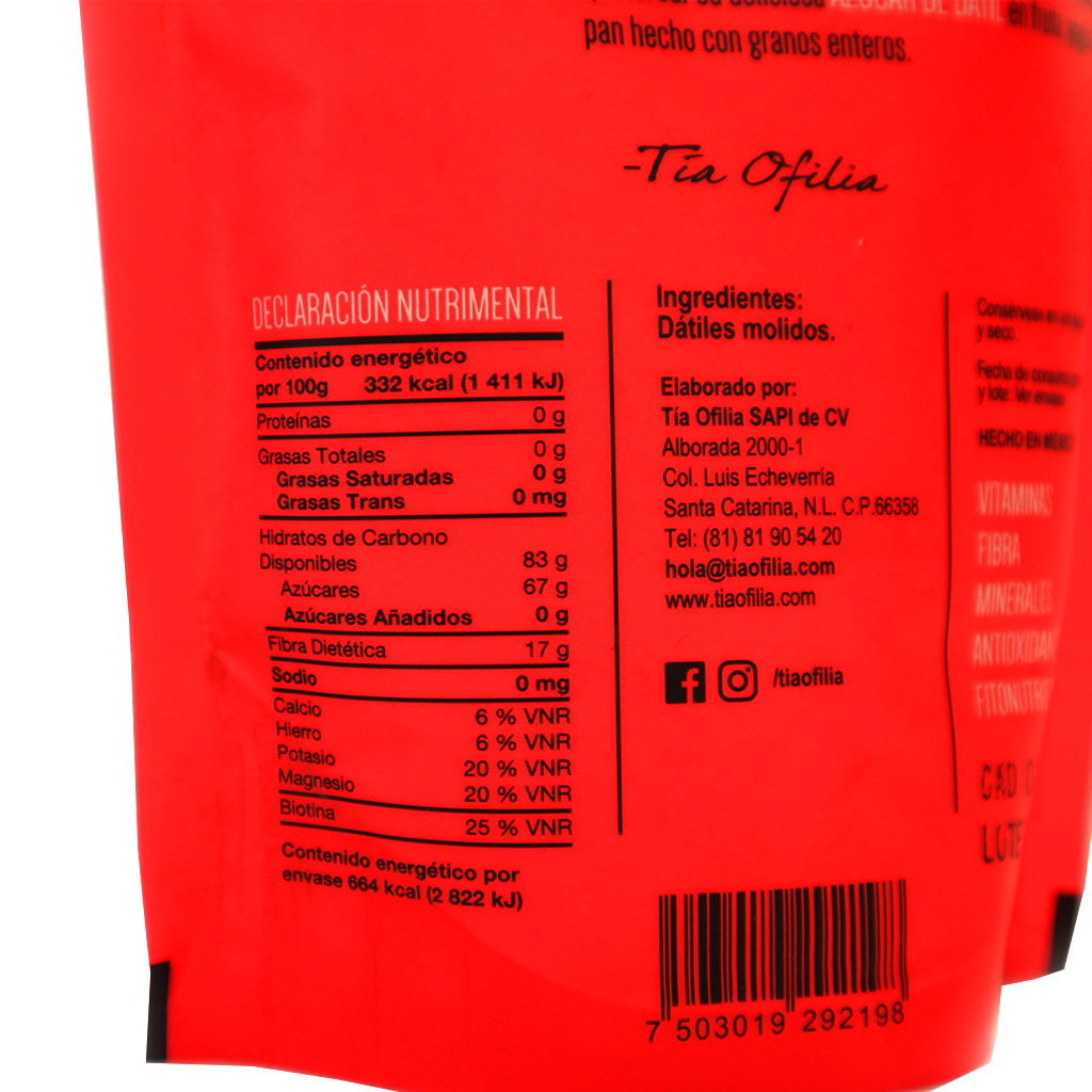 Azúcar de dátil 200 g Tía Ofilia
