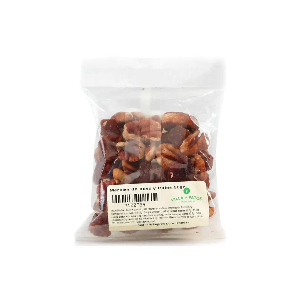 Mezcla de nuez y frutas 50 g Villa de Patos