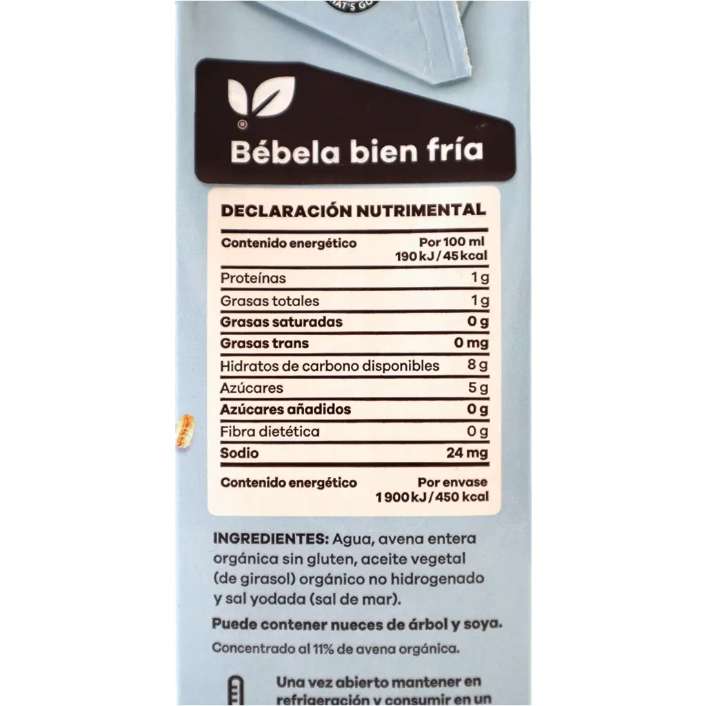 Bebida de avena 1 L Real Natural