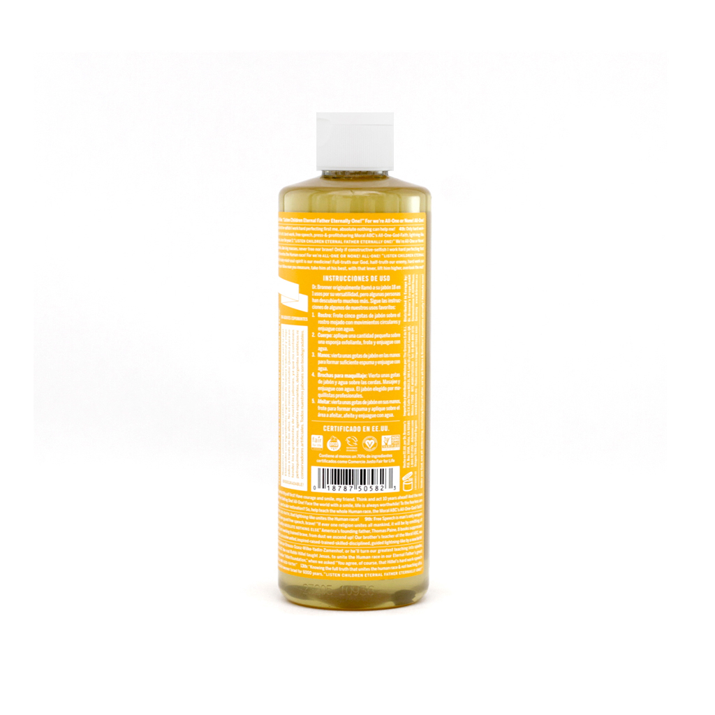 Jabón líquido de castilla cítrico 473 ml Dr.Bronner’s