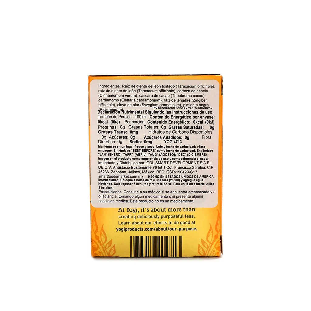 Té de diente de león y hierbas 24 g Yogi