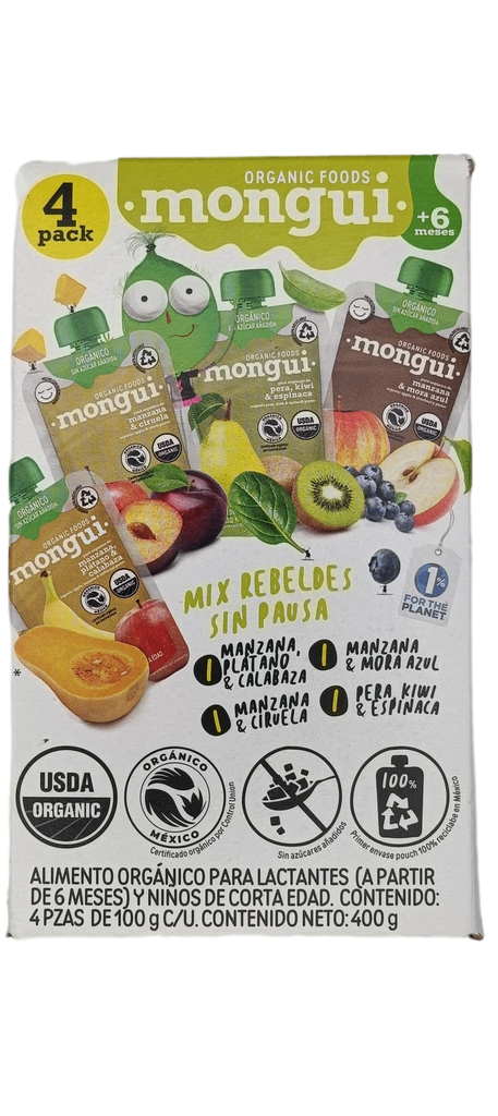 Papilla 4 pack mix rebeldes 400 g Mongui
