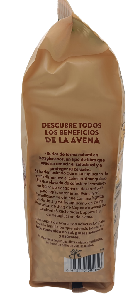 Copos de avena bio 500 g Santiveri