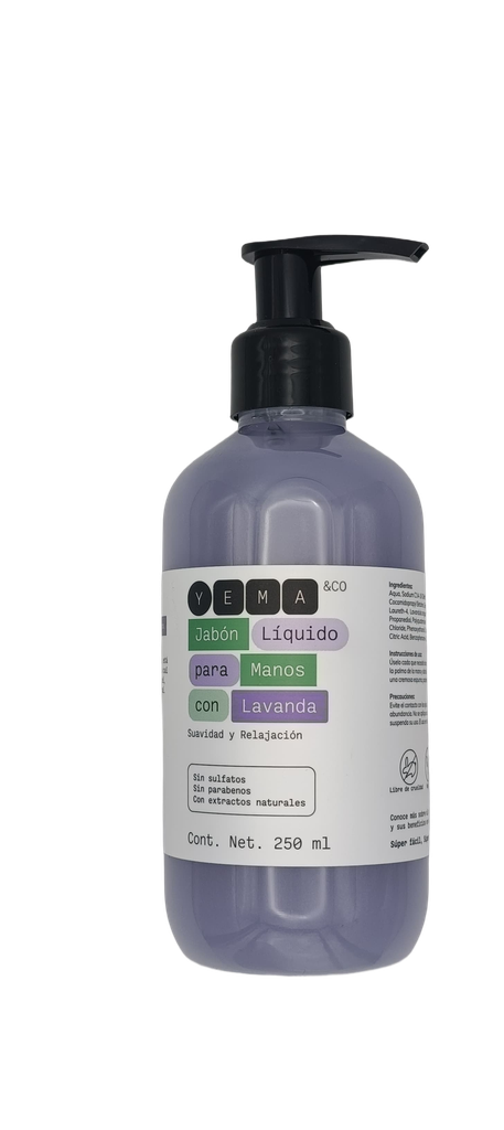 Jabón líquido para manos lavanda 250 ml Yema