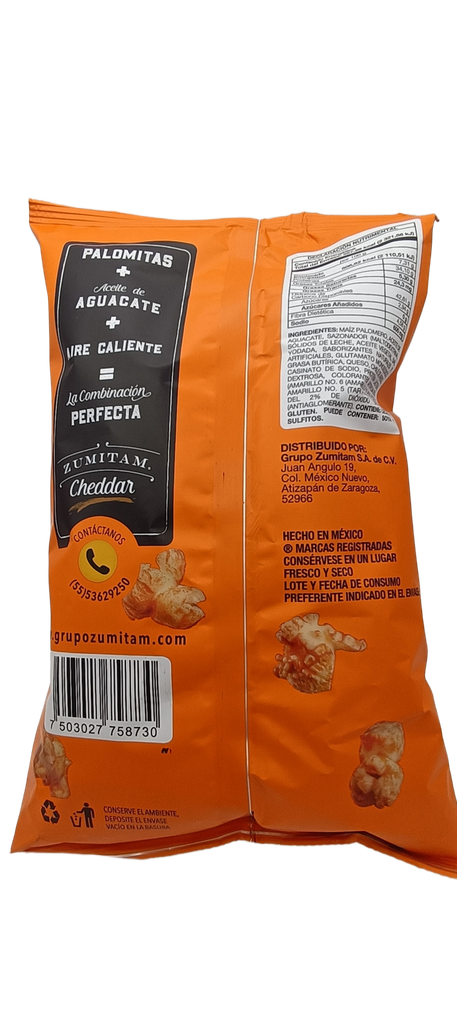 Palomitas de maíz sabor cheddar 110 g Zumitam