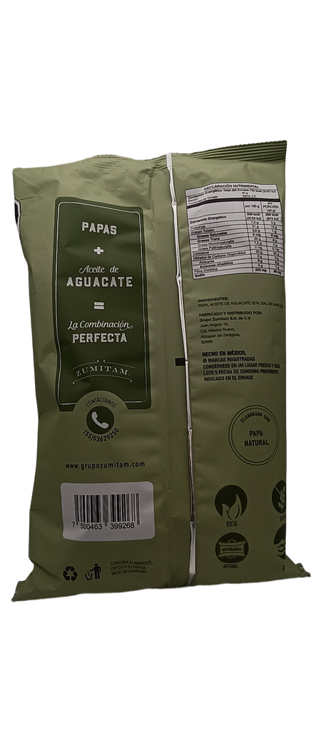 Papas con aceite de aguacate 142 g Zumitam