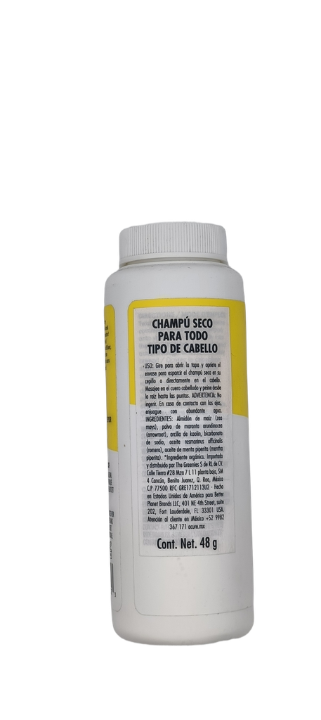 Shampoo seco con romero y menta 48 g Acure