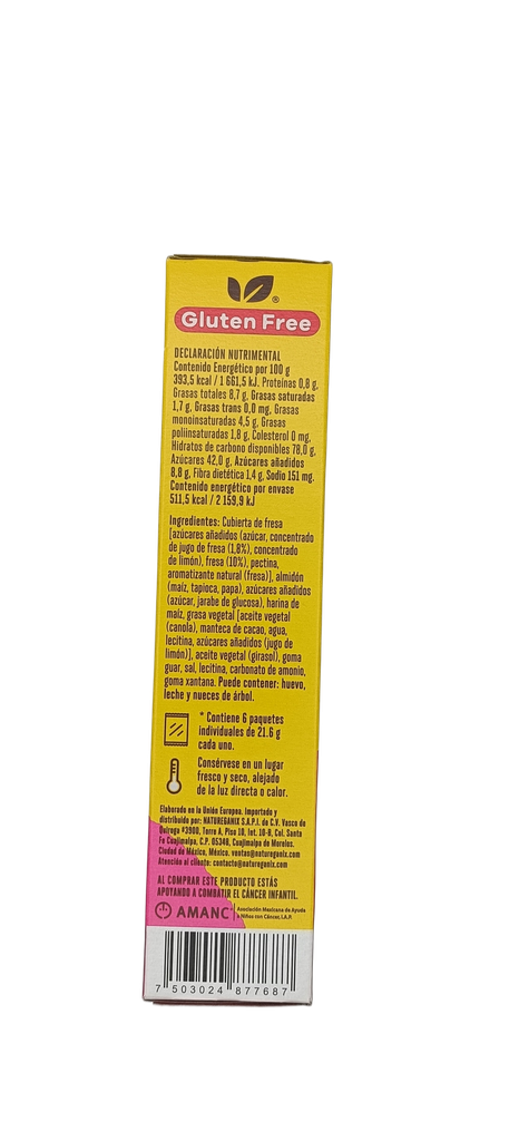 Tartaletas de fresa sin gluten 130 g Real Natural