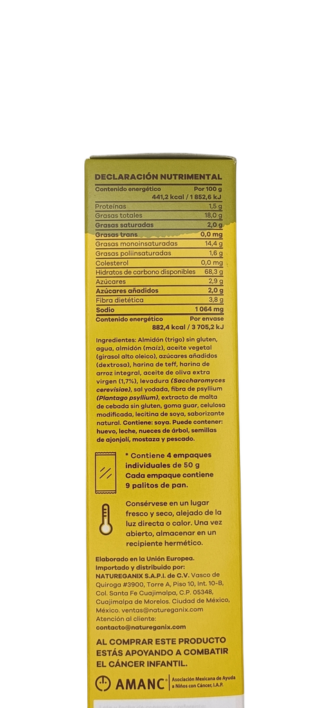 Palitos de pan sin gluten 200 g Real Natural
