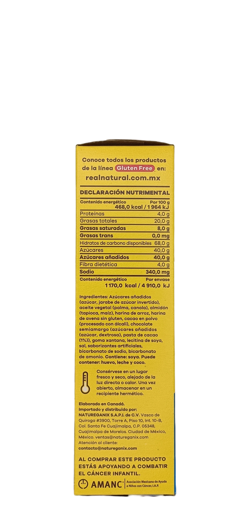 Galletas sandwich sabor chocolate sin gluten 250 g Real Natural