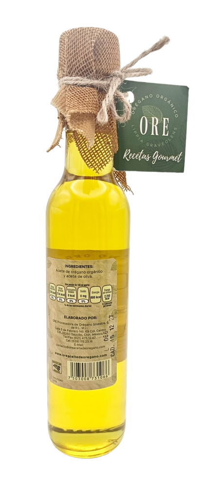 Aceite de orégano gourmet 250 ml Ore