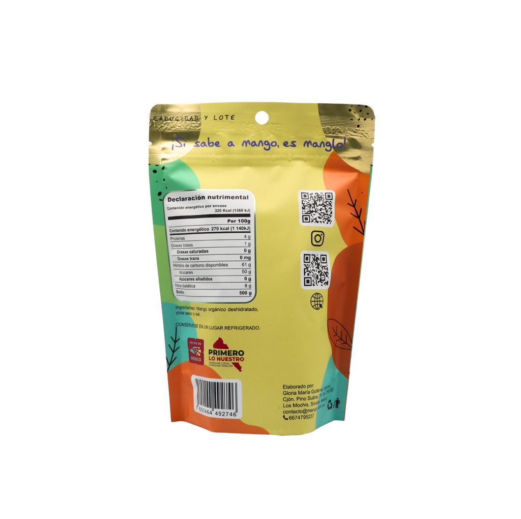 Mango deshidratado con chile 120 g Manglo