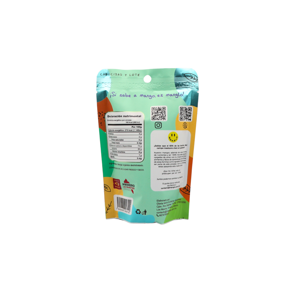 Mango deshidratado natural 120 g Manglo
