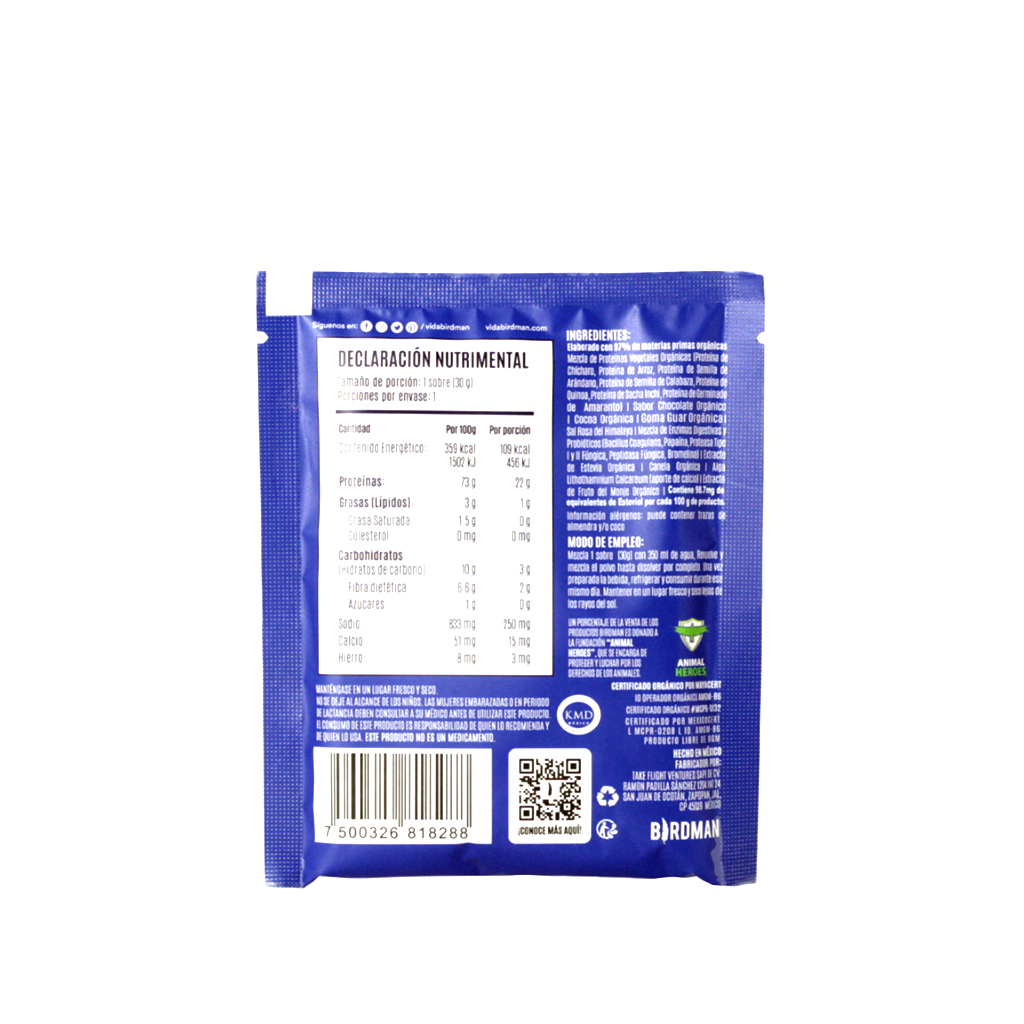  Proteina vegetal chocolate sobre 22g Falcon Bridman