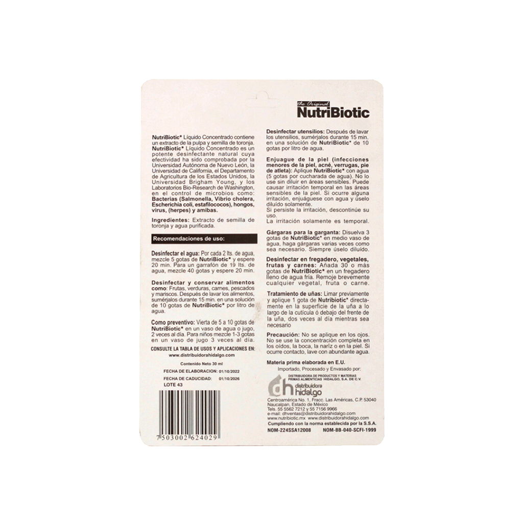 Antimicrobiano gotero 30 ml Nutribiotic