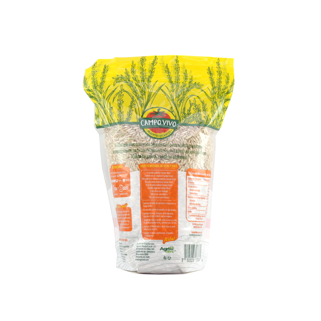 Arroz integral orgánico 1 kg Campo Vivo