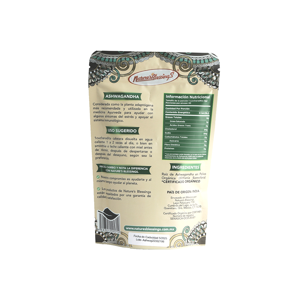 Ashwagandha en polvo 200 g Nature's Blessings