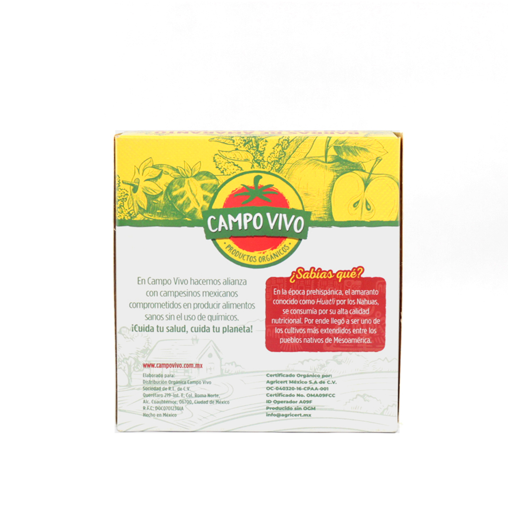 Barra de amaranto con fresa y manzana 102 g Campo Vivo