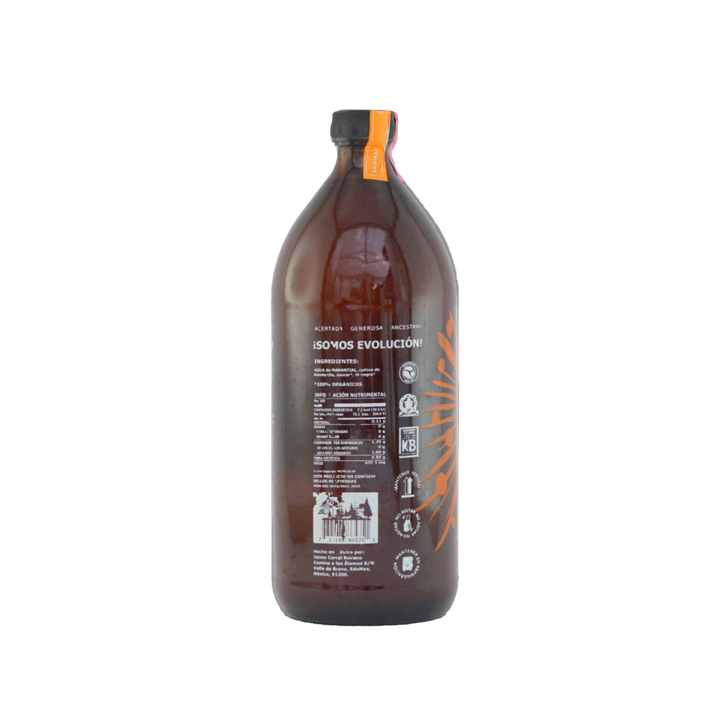 Bebida de té (Kombucha) original 1 L La Semilla Colectivo