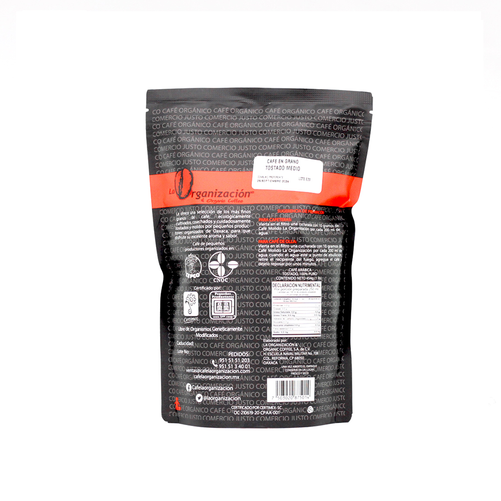 Café americano en grano 453 g La Organización