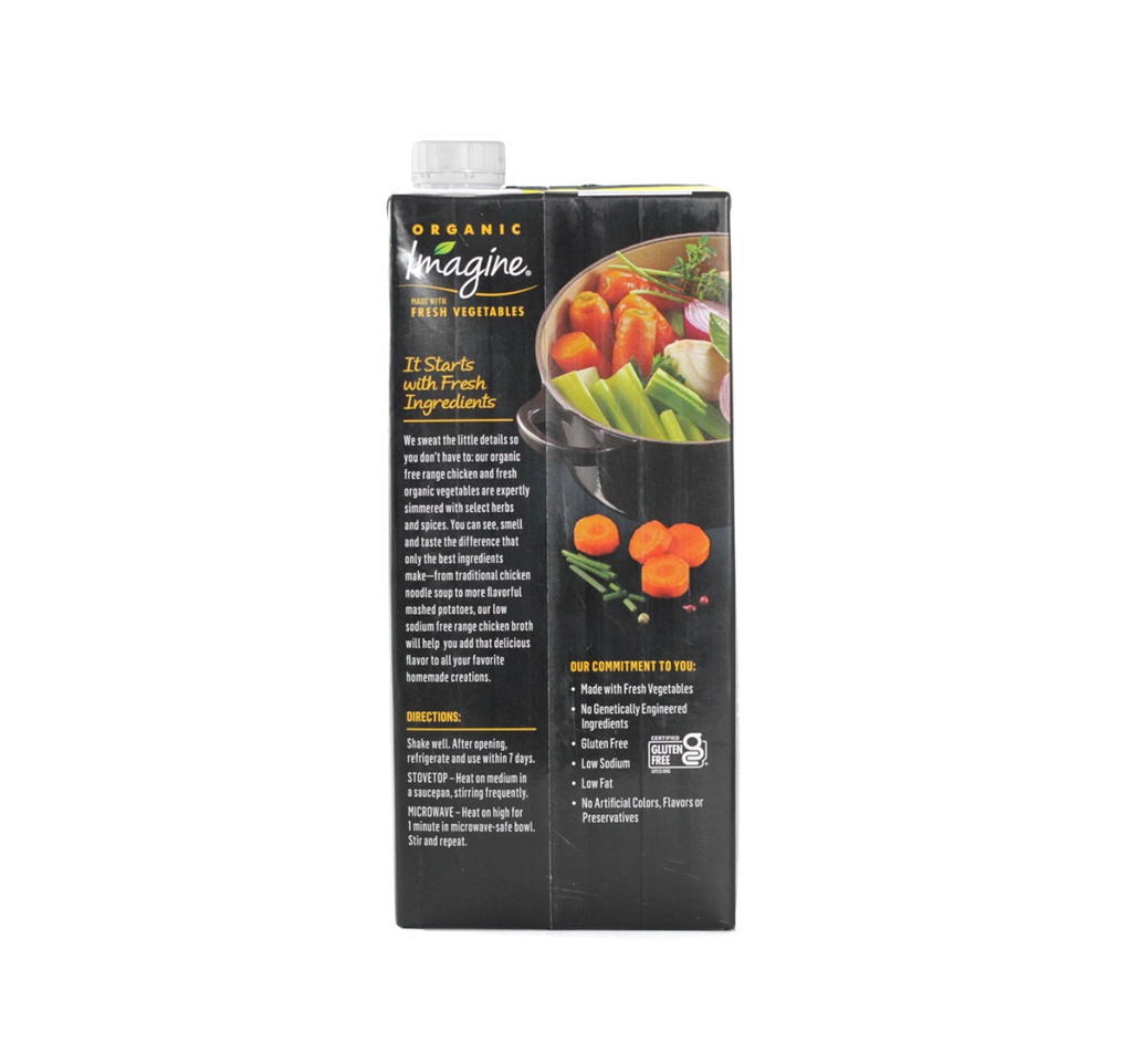 Caldo de pollo bajo en sodio orgánico 946 ml Archivado | Zoco Fresh