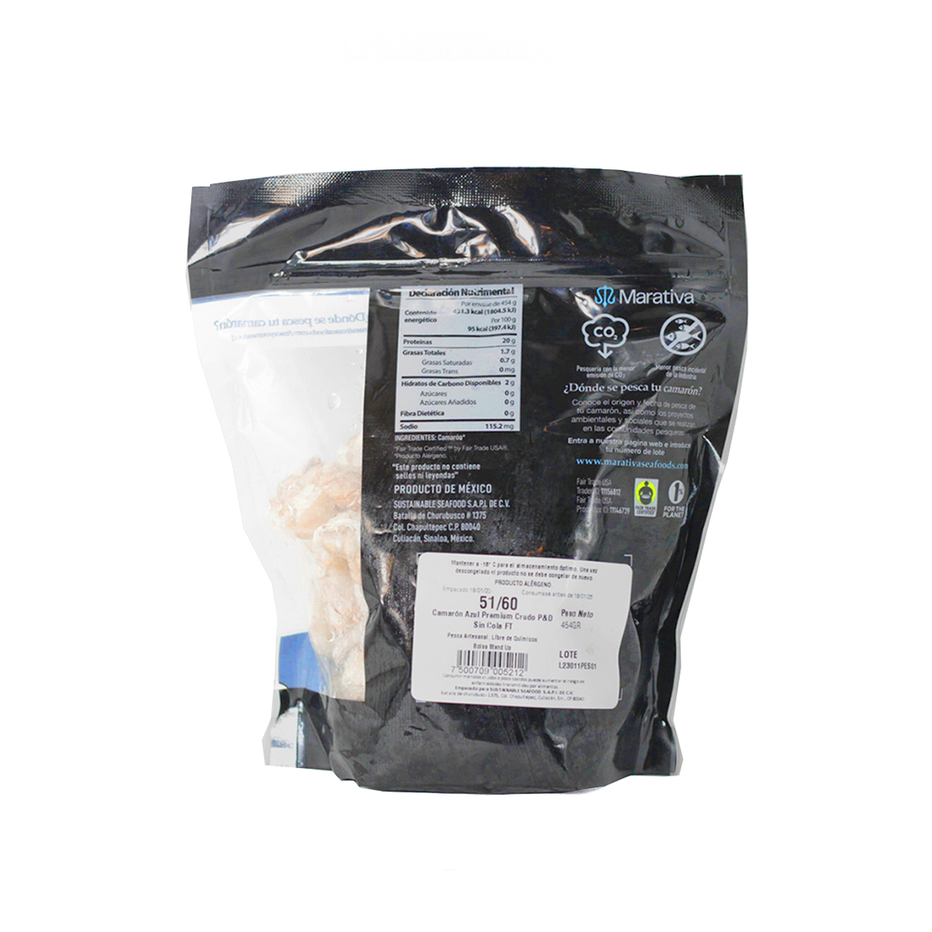 Camarón crudo pelado y desvenado 51-60 454 g Marativa
