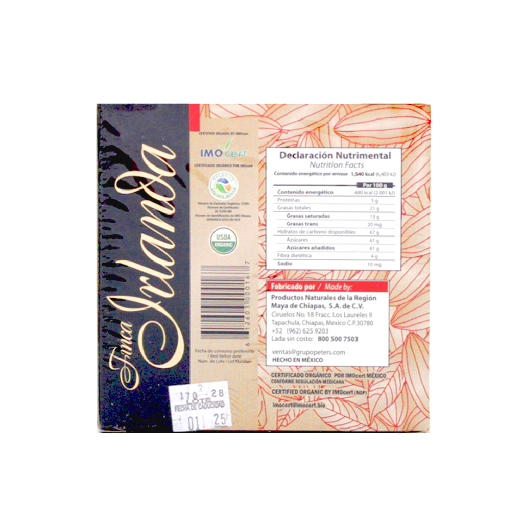 Chocolate de mesa 320 g Finca Irlanda