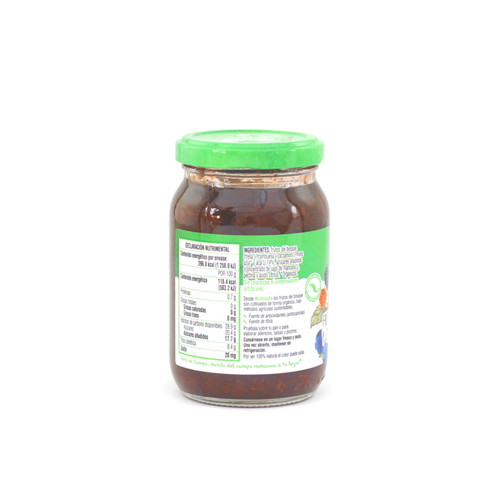 Conserva frutos del bosque con acai y manzana 250 g Aires de Campo