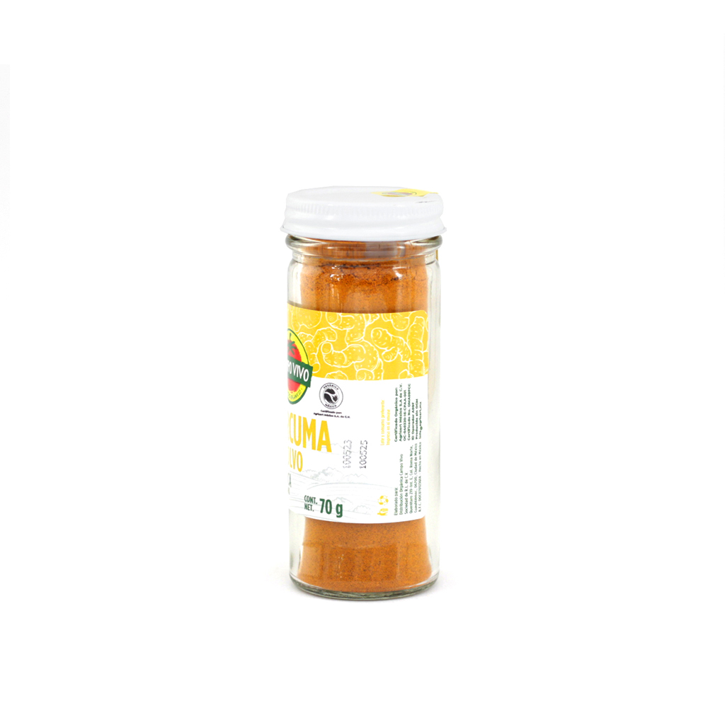 Cúrcuma  Orgánica en Polvo 65 G Campo Vivo
