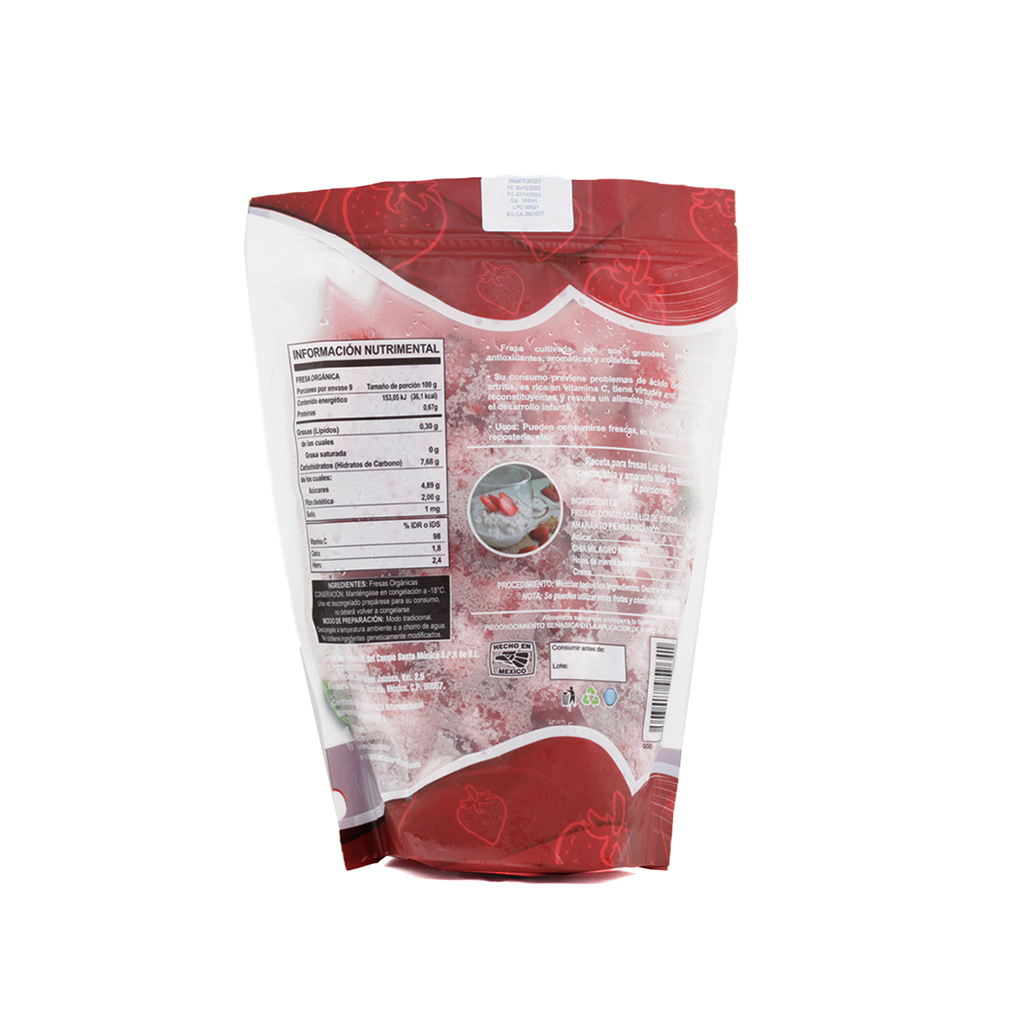 Fresa orgánica congelada 908 g Luz de Sabor