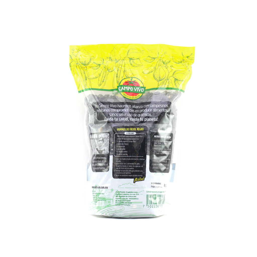 Frijol Orgánico Negro 1 kg Campo Vivo