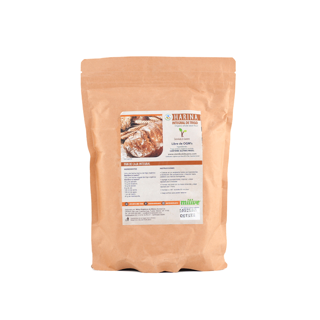 Harina de trigo integral 907 g Siembra lo bueno