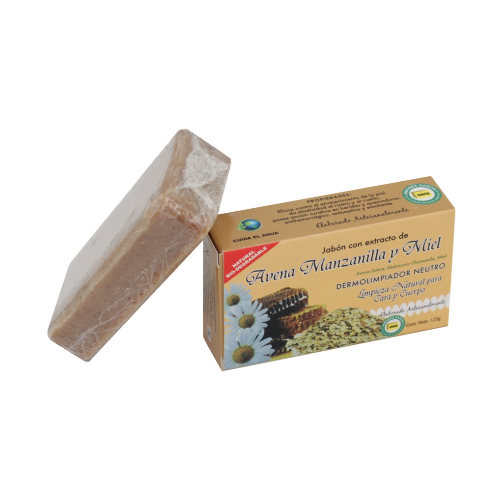 Jabón García de Avena, Manzanilla, Miel 125g