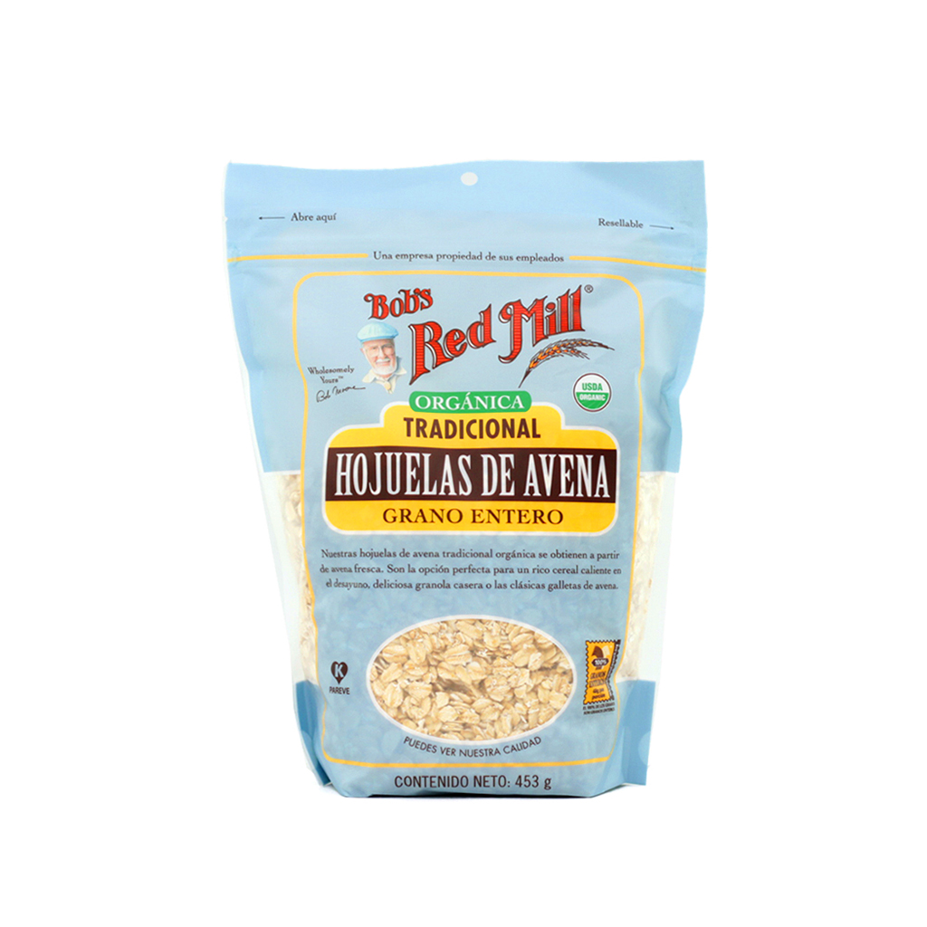 Avena rolada regular orgánica 453 g Bob's Red Mill