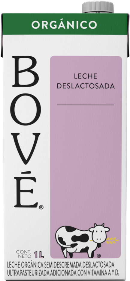Leche Deslactosada orgánica 1L Bové