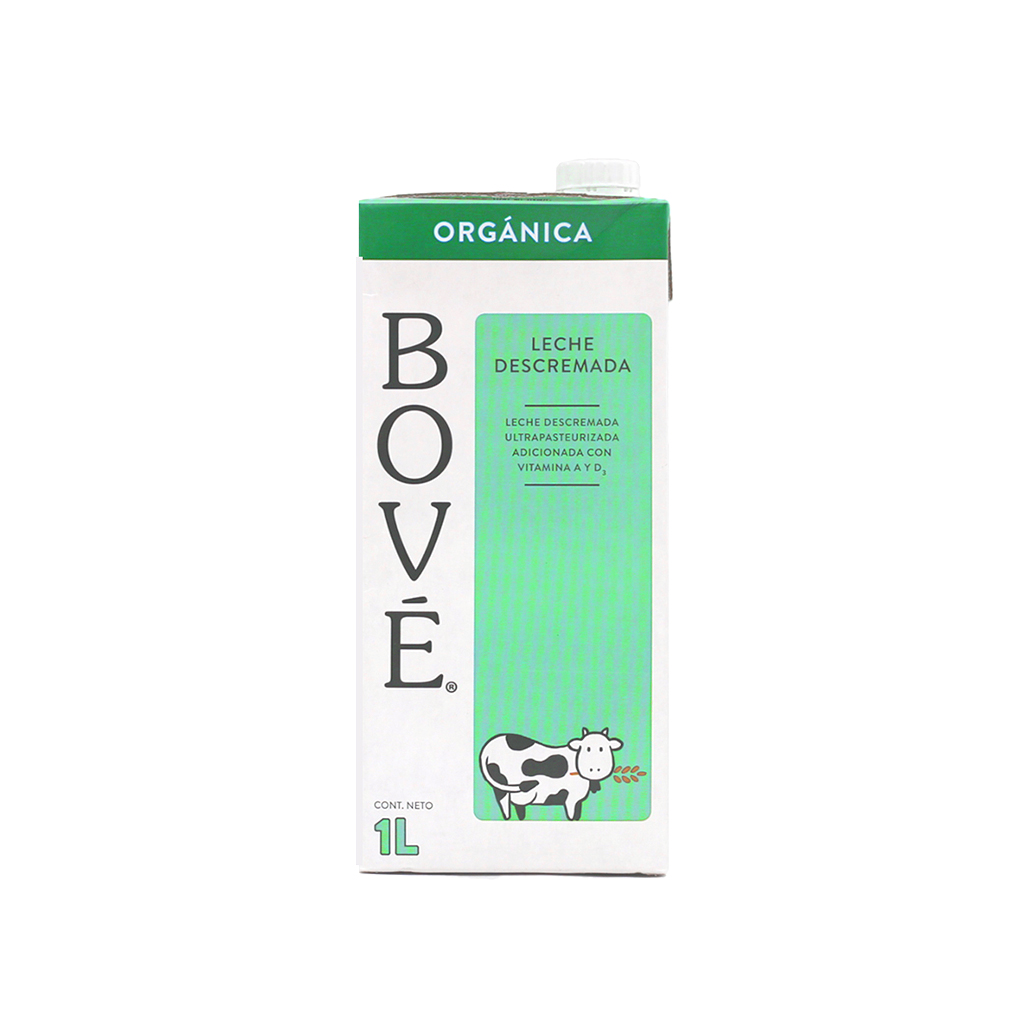 Leche descremada orgánica 1L Bové